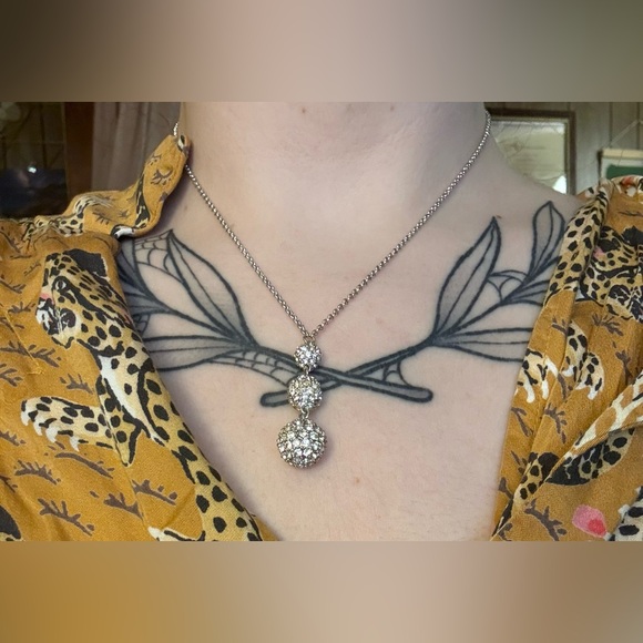 Monet 3-tier Disco Ball Pendant Necklace - Picture 1 of 10
